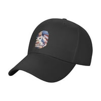 CEPTEN Muškarci i ženski modni jedinstveni otisak sa Talladega Nights Logo Podesivi bejzbol šešir Black