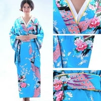 Toto mini haljine za žene cvjetni print V-izrez dugih rukava kimono robe tradicionalna japanska haljina fotografija