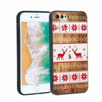 Kućište za božićno-drvene teksture za iPhone plus za žene muškarci Pokloni, mekani silikonski stil otporan na udarce - Božić-jelena-drvo-tekstura za iphone plus