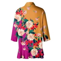 Kimono Cardigani za ženske košulje s cvjetnim printom rukave lagane otvorene prednje kardigance ruffle