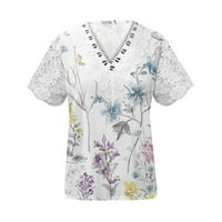 Dressy vrhovi za žene plus Veličine Večernji kratki rukovi Bluze Regularne fit T košulje Pulover Ties