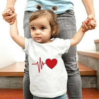 Corashan roditelj-dijete, porodična majica Majica Kids Boy Girls Love Ispis kratkih rukava Bluza bijela