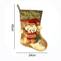 Božićne čarape Deepwonder Santa Claus Party Pribor Božićni ukrasi