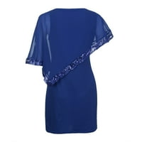 Aoochasliy Formalne haljine za žene plus veličine hladnog ramena prekrivanja asimetričnih šifona bez