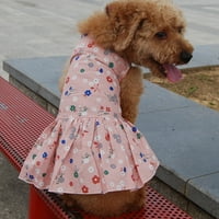 Lijep cvjetni uzorak kure za kućne ljubimce - prekrasna pamučna haljina za pse - svakodnevno trošenje