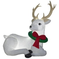 1 2 'Gemmy Airblown na napuhavanje mješovitih medija Bijela božićna jelena