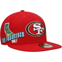 Muški novi era Scarlet San Francisco 49ers Izgledavci 1990Fifty ugrađeni šešir