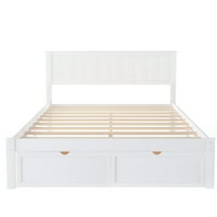 Telisoe drvena platforma platforma za krevet s dobrim slojama, platformnim krevetom sa uzglavljem, drvena