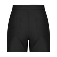 Dyegold Womens Stretch Twill Hotsas Ležerne prilike Plus Plus Veličina Bermuda Shorts Loose Trendy Comgy