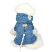 Aosijia pas pidžamas noge štene hoodie kaput kombinezon za zgušnjavanje zimskog toplog kućnog ljubimca