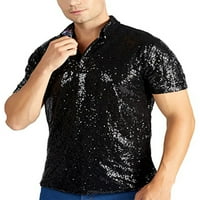 Haiti muškarci t majice odjava polo majica kratki rukav ljetni vrhovi muške bluze rever vrat majica crna 2xl