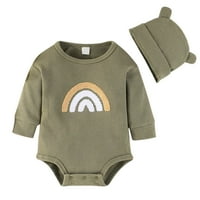 BodySuits odjeća za babys odjeću modni dugi rukav dječji bodysuits vojska zelena 12m