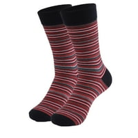 Puawkoer muške duge čarape prugaste visoke struke povremene trendi čarape sjajno čarape parovi čarapa