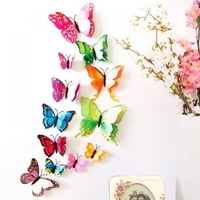 Naljepnice za umjetne leptire Dvostruki decker leptir magnet DIY 3D pločica samoljepljivi iznosi vodootporni kućni dekor