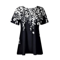 Ženski vrhovi sakriju trbuh tunika Ljeto kratki rukav majice slatke Flowy Tshirts Ležerne bagere Dressy Bluze za gamaše XL