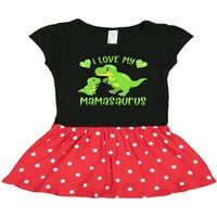 Inktastic volim svoj mamasaurus slatka t-ree porodična poklon djevojka haljina za djevojčicu