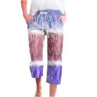 Hoksml pantalone za žene, modne ženske ležerne elastične hlače ravno široke pantalone za noge hlače