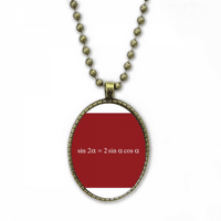 Izrazi matematičke formule Izračunavanje sinusoidne ogrlice vintage lančana privjesak na nakitu