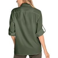 Haxmnou ženske majice za sunčanje SPF UPF 50+ dugih rukava Pješačke palčeve rupe za brzo suho hlađenje