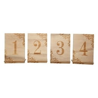 Vjenčani stolni brojevi, drveni brojevi za vjenčani stol Tung Wood za dekor za zabavu