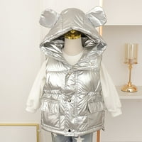 Toddler odjeća Toddler Boys Girls Winter kaput medvjeda uši čvrsta kapuljača jakna Vjetrootporna topla