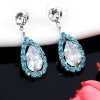 Trgovina Ženska nakit - Rhinestone Crown + Drop ogrlica + elegantna narukvica na narukvicu + kristalno teške na minđuše za svadbenu zabavu