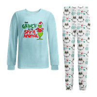 Porodica koja se podudara sa božićnim pidžamama Spavaće za spavanje Božićnim tiskanim veličinama djece-dječje-ljubimac-ljubimac