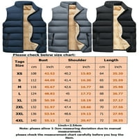 WRCNOTE MENS FLEECE Puffer Oweward Modni praznični kardigan kaput postolja Ogrlica jakna prsluk crne