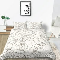 Komfornični poklopac set šarenog cvijeća za slikanje posteljinu sa jastukom kućni tekstil, blizanci