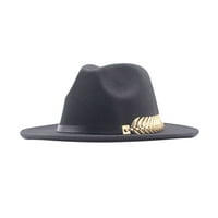 Sun Hat ženski klasični široki disketni panama kaiš kapu za kat vune fedora šešire za žene muškarci