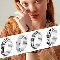 Protiv-anksioznost Spinner fidget rotirajuće prstenove muškarci žene titanijum čelik W1O8