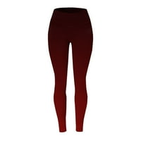GUBOTARE WOMENS yoga hlače ravno noga joga hlače za žene sa džepovima s džepovima Visoka struka Worth Gym casual uredske radne pantalone, crvene m