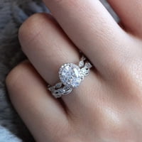Randolph Vintage Gold i srebrna Obećava prstenovi delikatni dizajn set Diamond Modni prsten svjetlo