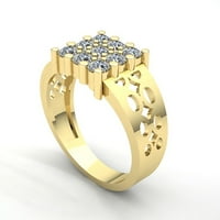 0.2carat okrugli rez Dijamantni muški godišnjički angažman prsten od punog 14k ruža, bijela ili žuta