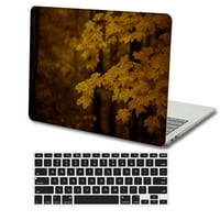 Kaishek Hard Case Cover Compatibible MacBook Pro S + crni poklopac tastature A2141, tipa C Biljke serije