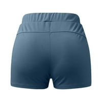 HGW Ljetne kratke hlače ženske teretane Hlače klanjanja Hlače Ženske trke kratke hlače Sport teretana Aktivne vježbe kratke hlače s džepovima Plava L