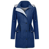 Zimski kaputi za žene sa vidVNM Žene Čvrsto kišne jakne na otvorenom plus veličina s kapuljačom otporan