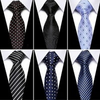 Rygai Business Tie Podesiva čvrsta pričvršćivanje vez lagane mladoženje kravata ukrasna multi stilova