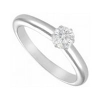 Diamond Solitaire prsten 18k bijelo zlato 0. CT Diamond - veličina 7