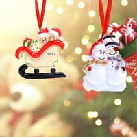 Biplut božićni privjesak svijetla boja sa božićnim drvcama za božićno drvo viseći ornament privjesak