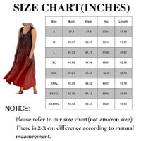 Haljine za žene Žene okrugli izrez Grafički bez rukava Maxi haljina Dužina gležnja Ležerne maxi haljine