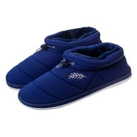 Difumos unise sklizak Fau fur tople cipele Fuzzy House papuče unutarnje vanjsko neklizajuće zimske cipele Ležerne prilike za cipele na kućnim čizme Navy Plava 10.5-11