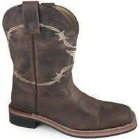 Smoky Mountain Western Boots Boys Logan Povucite smeđeg voskali 3923