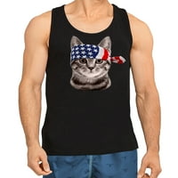 Muška mačka američka zastava Bandana F Crni tenkov TOP X-VELIKA
