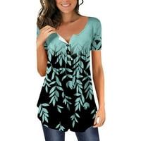 Ženski vrhovi i bluze Ljeto Žene Ljeto Ležerne prilike V- izrez Sakrij trbuh kratkih rukava T-majice