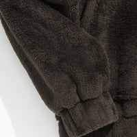 Riforla Ženska umjetna vuna dugih rukava Ležerne prilike pulover pulover Solid Slatka kapuljača debela