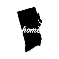 Rhode Island Home Naljepnica Decel Die Cut - samoljepljivi vinil - Vremenska zaštitna - izrađena u SAD