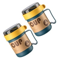 Crcolor Cup za doručak Kuća za domaćinstvo Prijenosne šalice za prijenosne supe sa kašikom