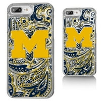 Michigan Wolverines iPhone Glitter Paisley Design futrola