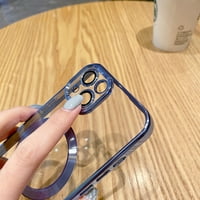 Clear futrola za iPhone PRO MA oblozi Engleski okvir prozirni stražnji dio kompatibilan sa magsafe magnetsko otporna na udarcu za iPhone pro max, rosegold